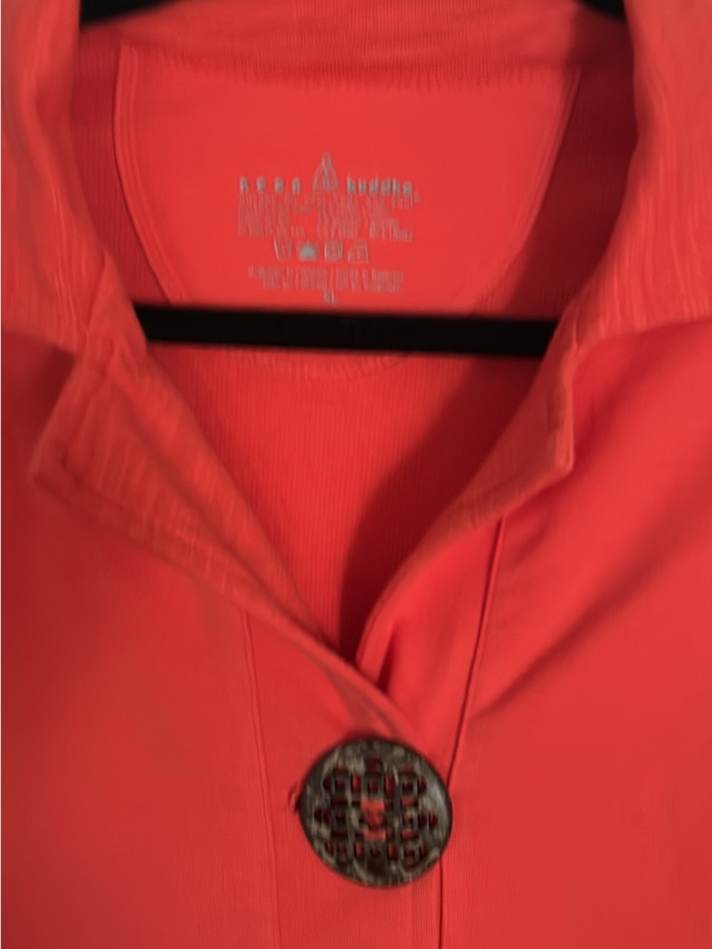 neon buddha orange Button-Front Blazer - Picture 6 of 6
